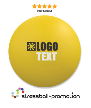 Antistressbälle in gelb Pantone 012 C von Stressball Promotion bedrucken