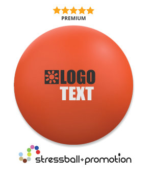 Stressbälle in orange Pantone 021 C von Stressball Promotion bedrucken