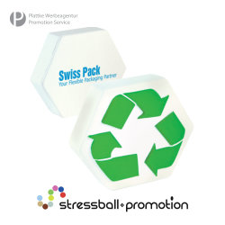 Antistress Recycle Logo bedrucken lassen von Stressball Promotion